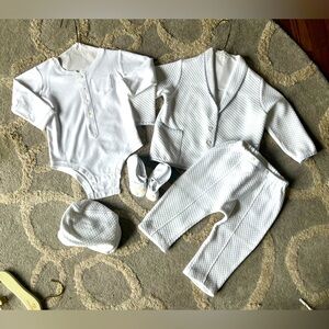 Baby Beau & Belle “Harrison” 3 piece white suit
